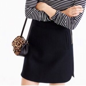 J. Crew Double Serge Wool Black Skirt 2